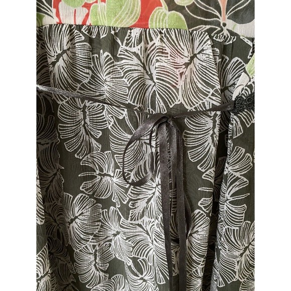 Lane Bryant Floral Artsy Tie Back Flowy Empire Dress Womens PLUS Size 26/28 - Picture 6 of 13